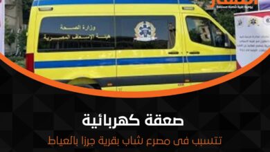 صعقة كهربائية تتسبب فى مصرع شاب بقرية جرزا بالعياط