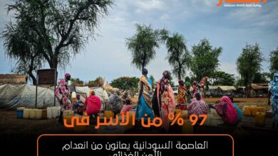 97 % من الأسر فى العاصمة السودانية يعانون من انعدام الأمن الغذائى